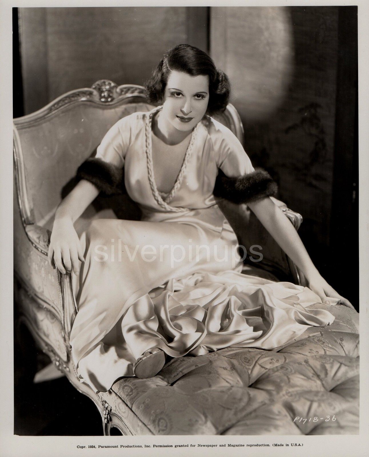 Orig 1934 KITTY CARLISLE Boudoir Beauty.. DBW GLAMOUR Portrait “MURDER ...