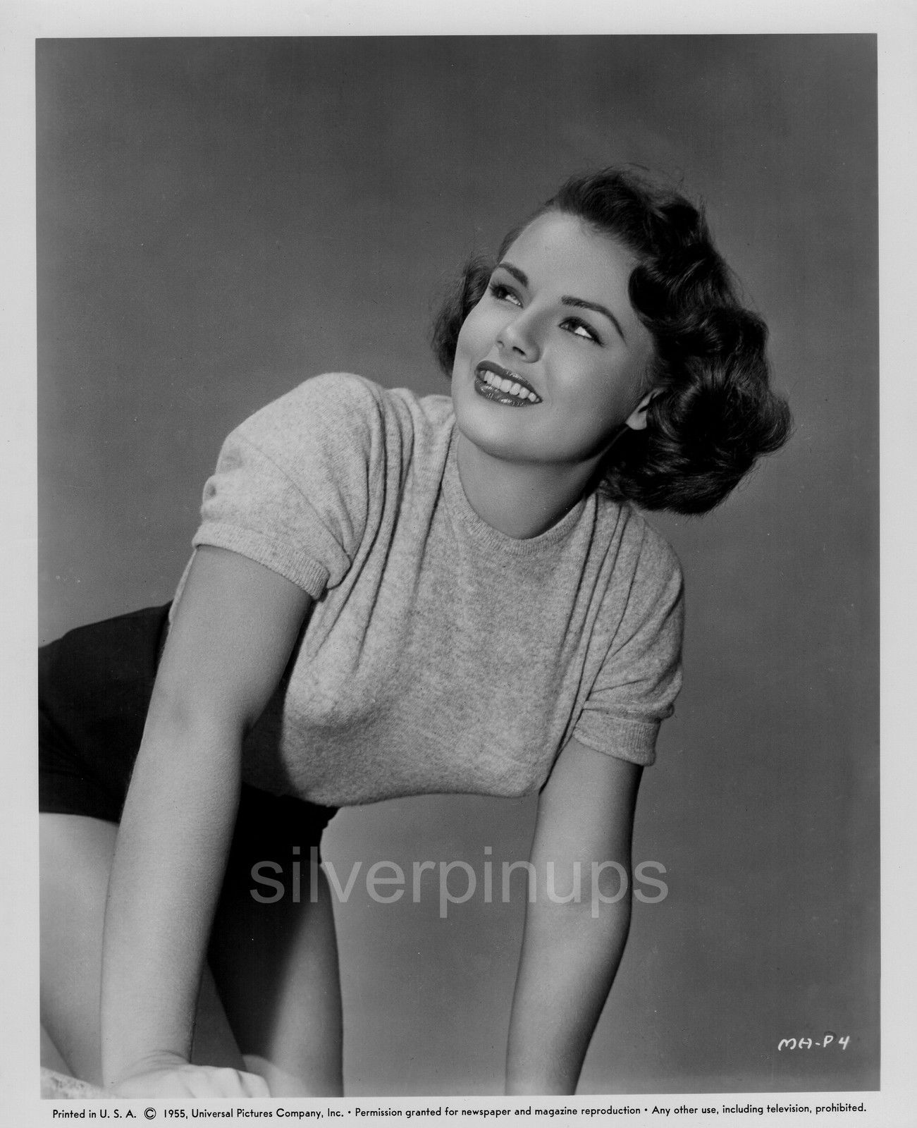 Orig 1950s Myrna Hansen Sexy Sweater Girl Glamour Pin Up Portrait Elvgren Beauty 2499