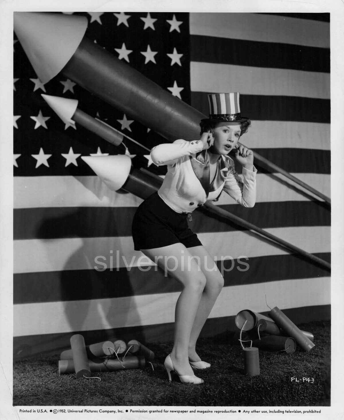 Orig 1952 Piper Laurie Universal Starlet 4th Of July Pin Up Portrait