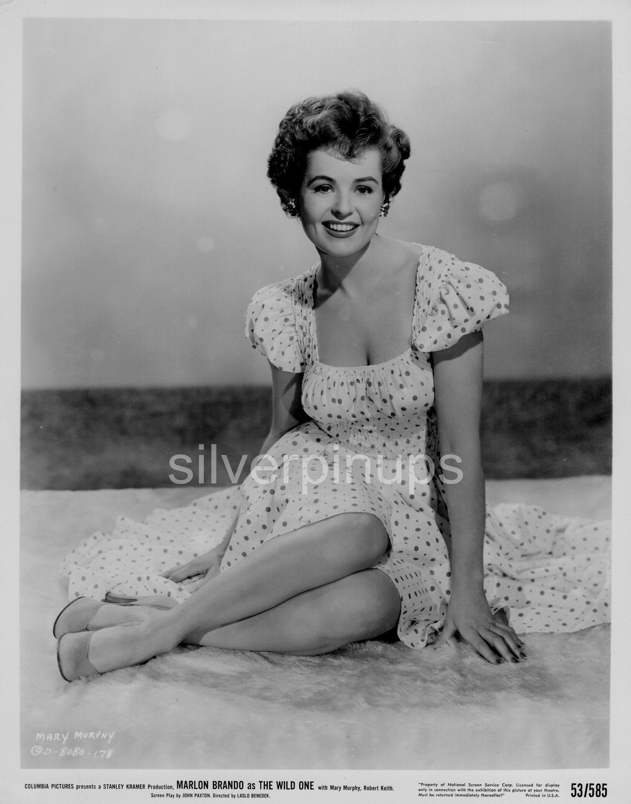 Orig 1953 Mary Murphy Busty Beauty Glamour Portrait “the Wild One” Silverpinups