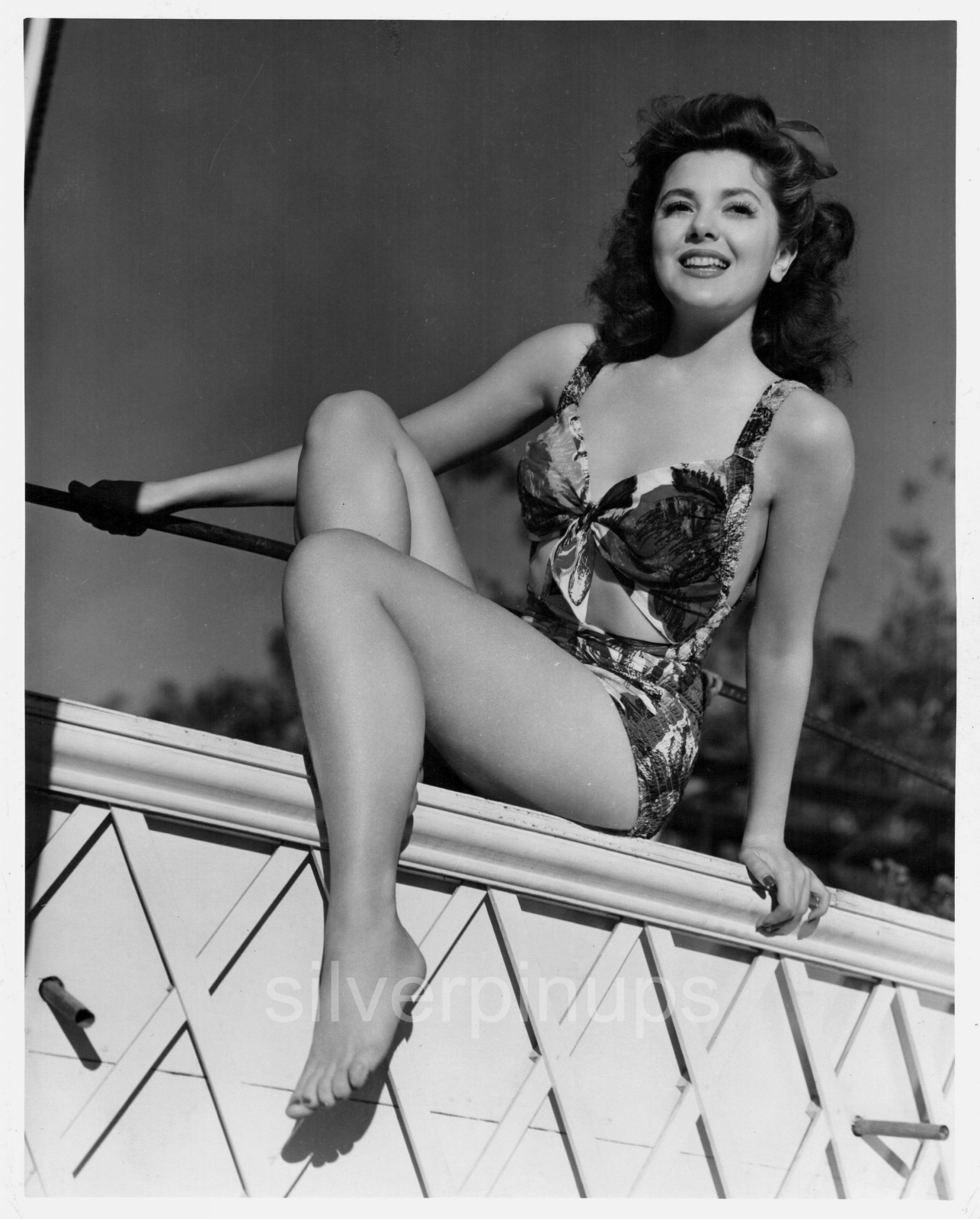 Orig Ann Rutherford In Swimsuit Rare Pin Up Portrait Mgm Cheesecake Silverpinups