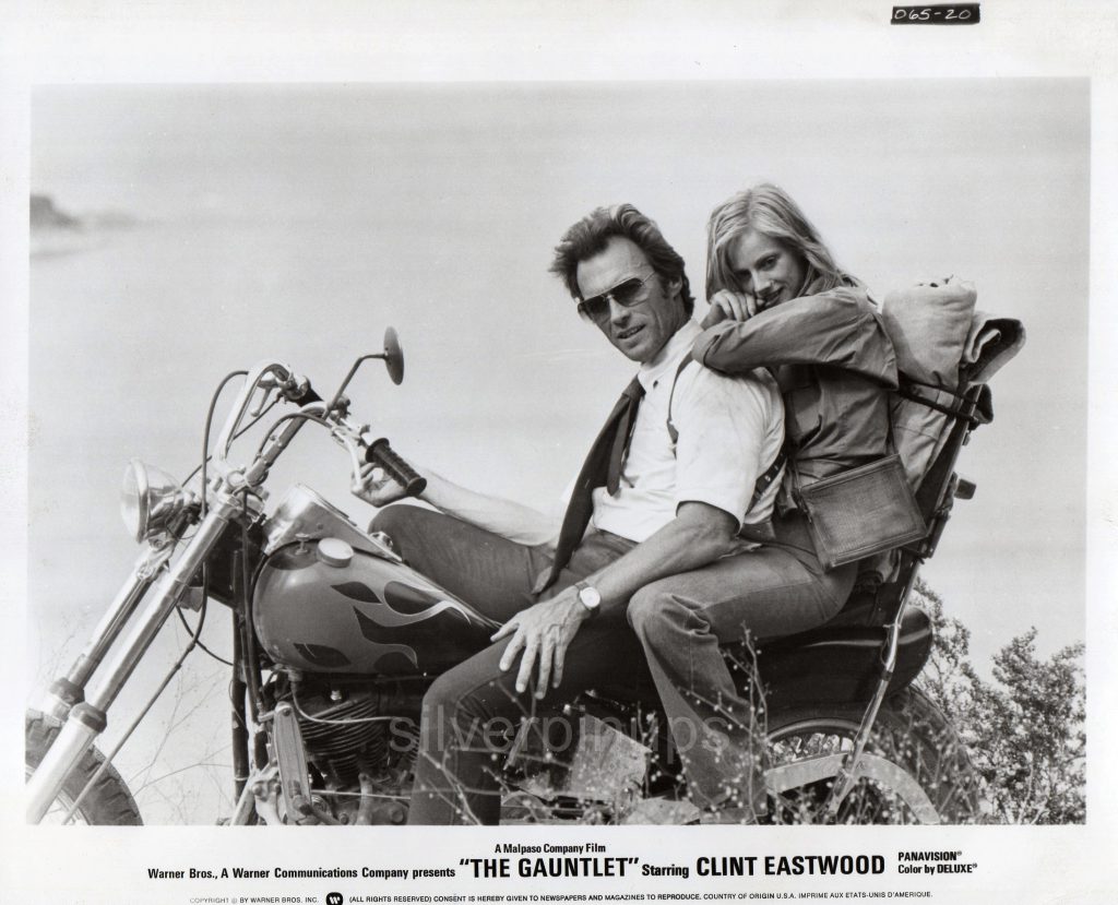 Orig 1977 CLINT EASTWOOD – SONDRA LOCKE on Harley-Davidson.. “THE ...