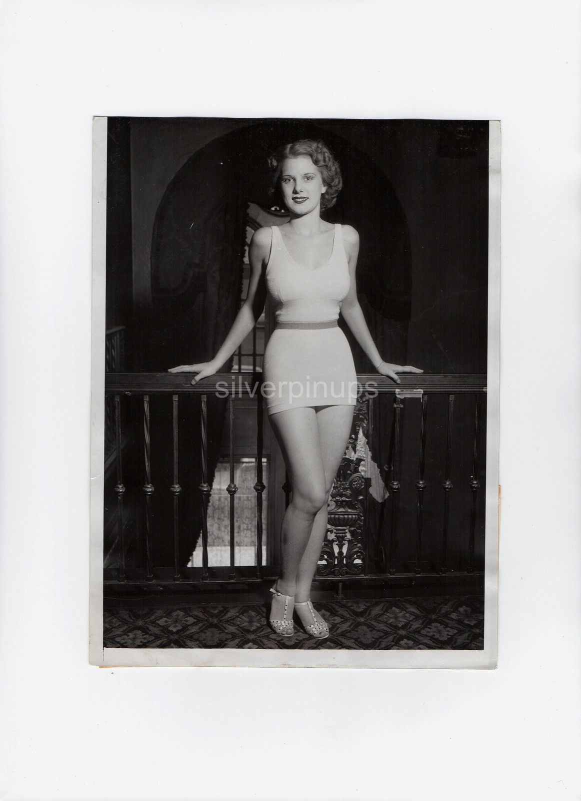 Orig 1934 Miss America, LOUISE SCHMALTZ modeling Swimsuit.. Rare Pin-up  Portrait – Silverpinups