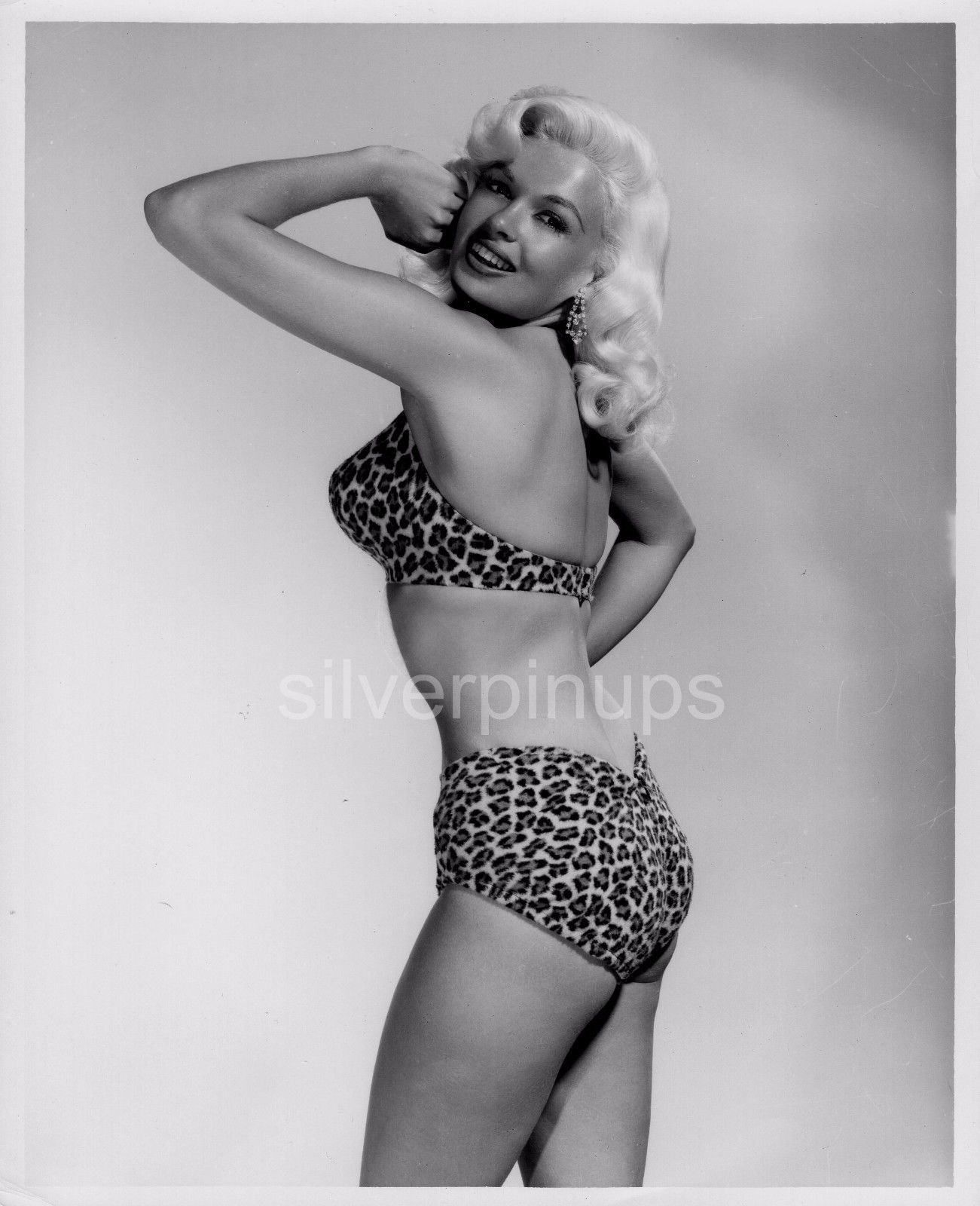 Orig 1950's JAYNE MANSFIELD in Leopard Print Bikini.. Pin-up Portrait by  BERNARD OF HOLLYWOOD – Silverpinups